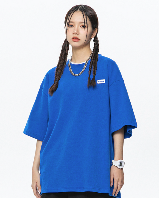 Whatop Oversized Tee in Blue