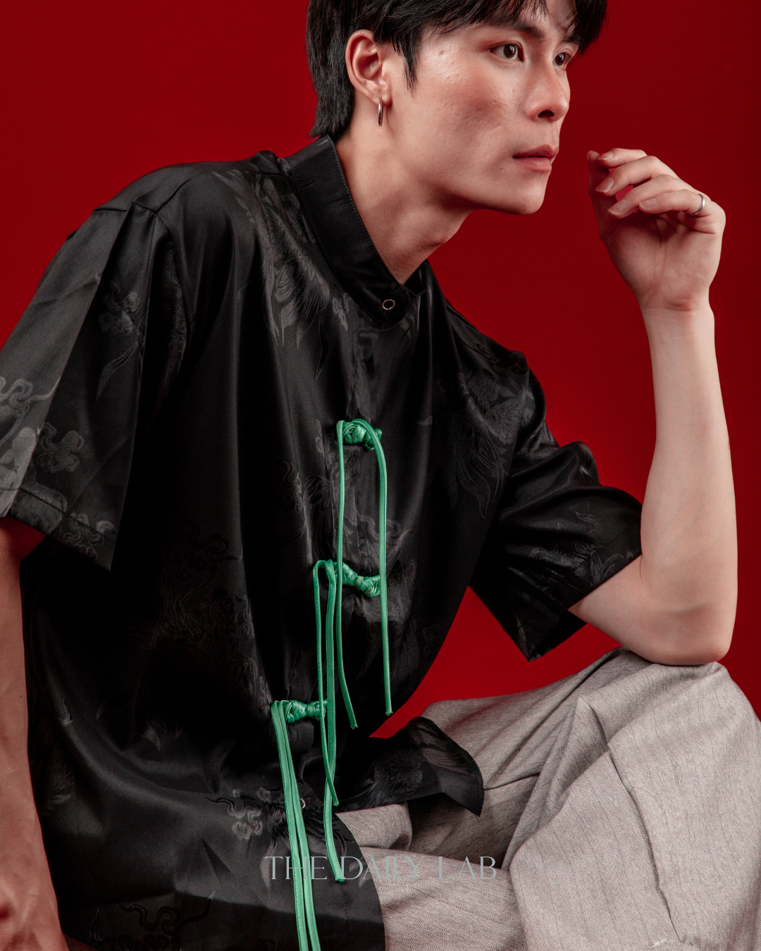 Neon Dragon Tang Shirt in Black