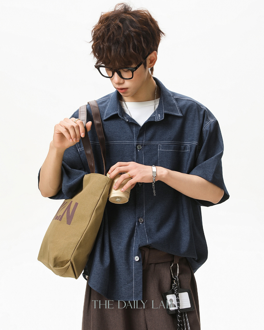 Heritage Stitch Shirt in Dark Blue