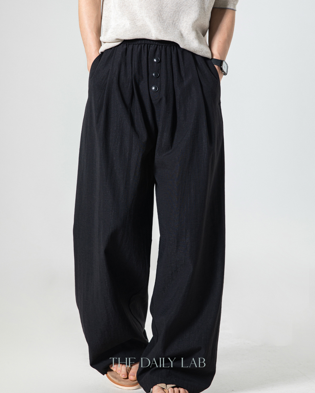 Breeze Drape Trousers in Black
