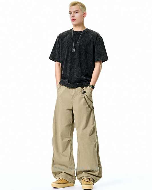 Heritage Drape Cargo Pants in Khaki