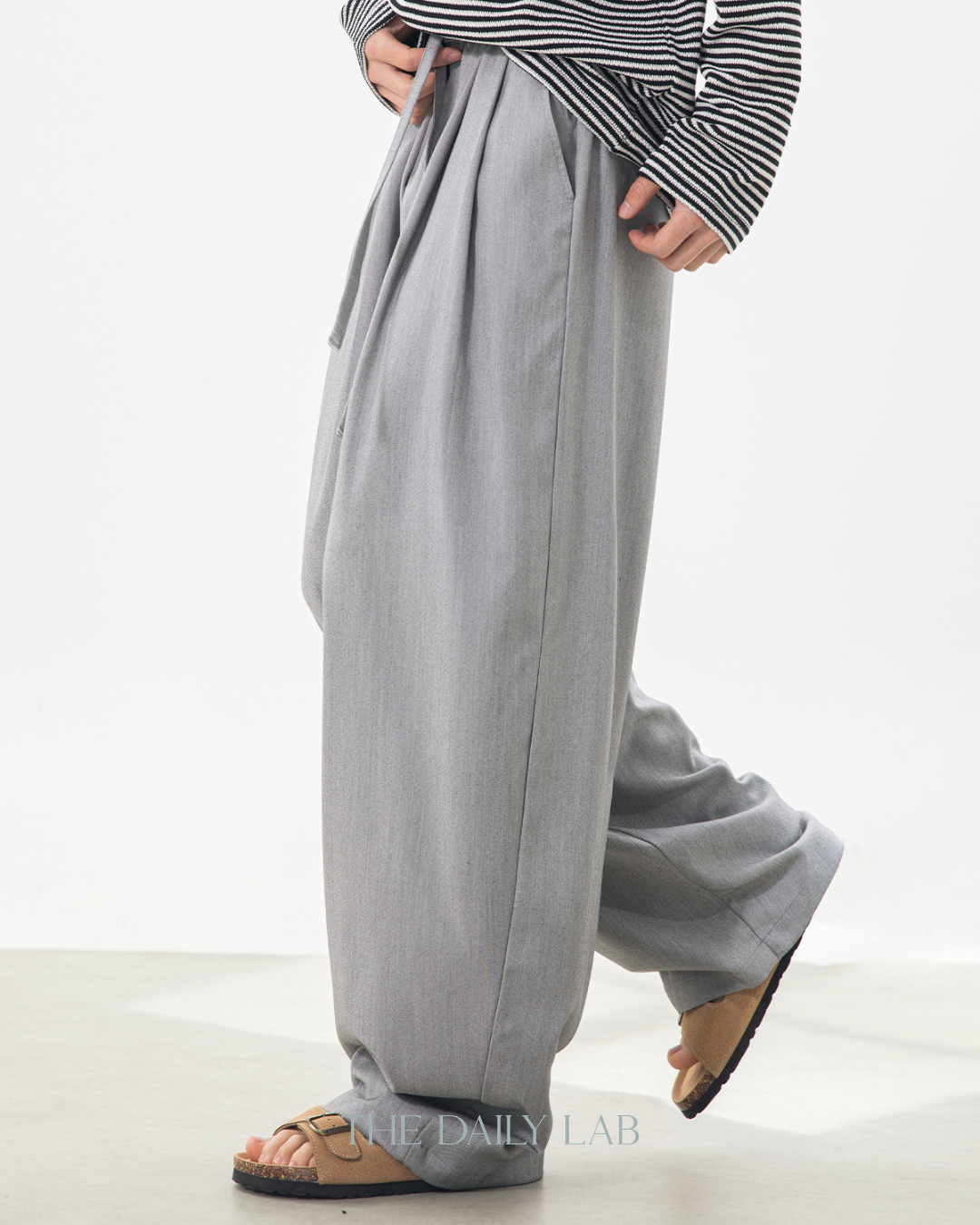 Refined Pleat Trousers in Grey