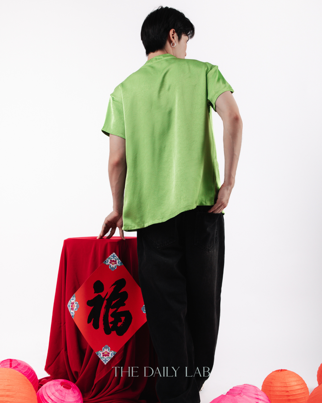 Crimson Knot Tang Shirt  in Green