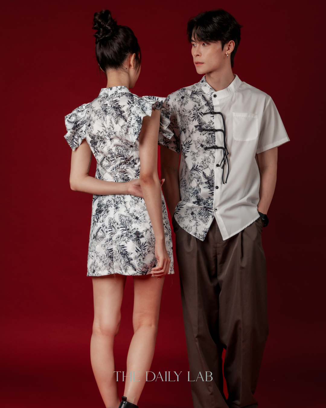 Tropical Qipao Two-Piece Set