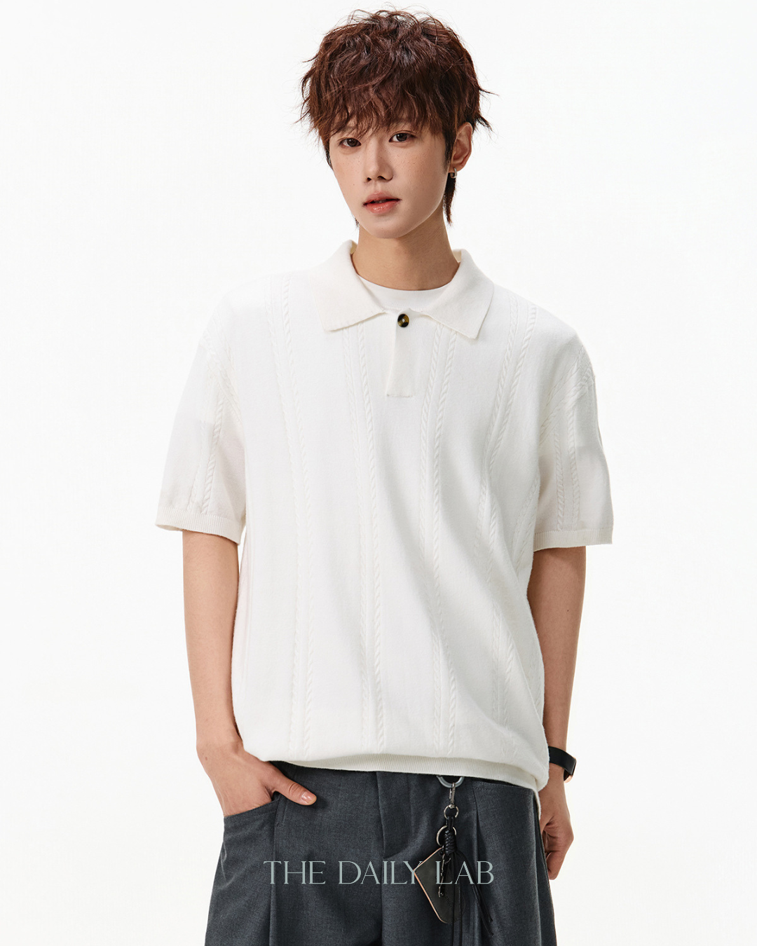 Coast Club Knit Polo in White