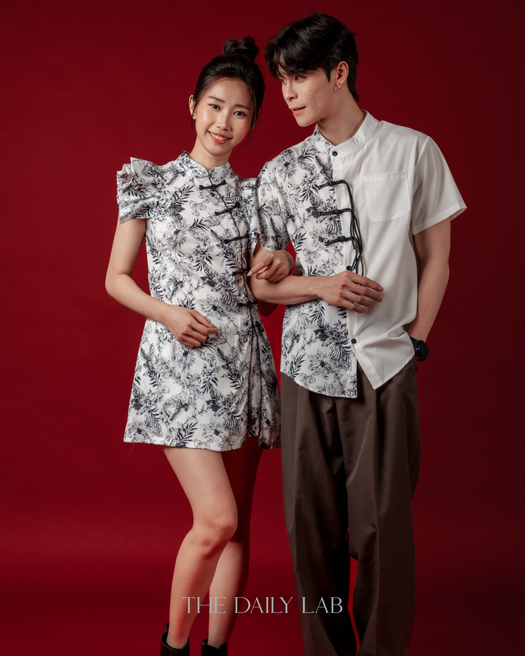 Tropical Qipao Two-Piece Set