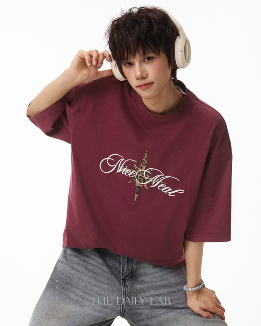 Vintage Star Graphic Tee in Red