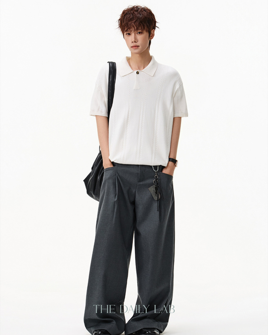 Coast Club Knit Polo in White