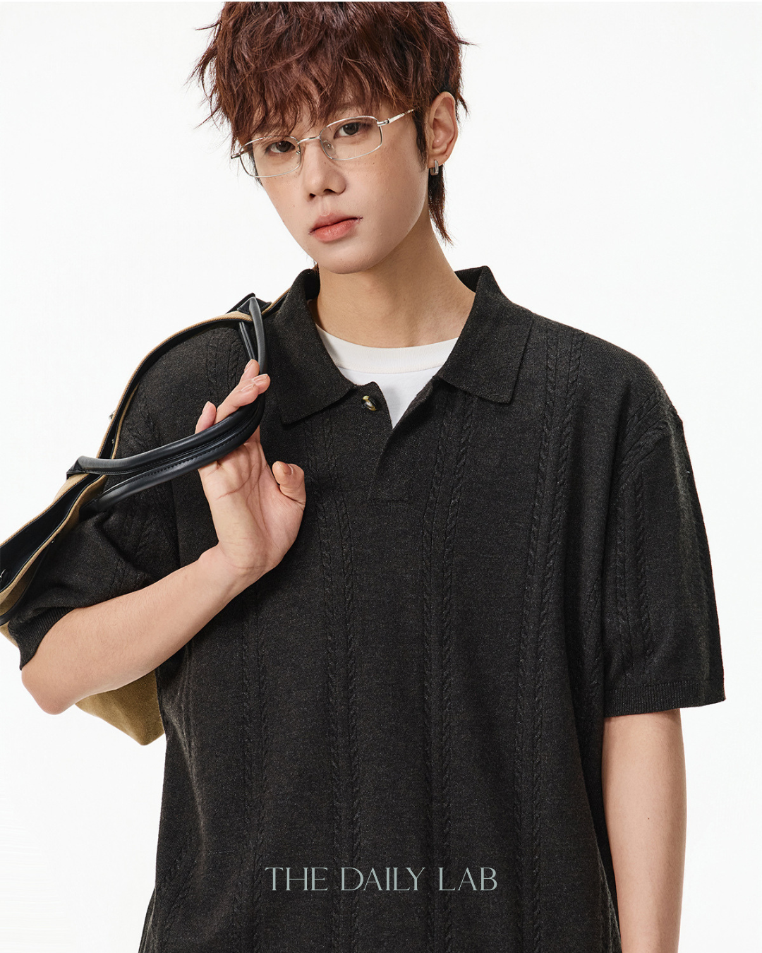 Coast Club Knit Polo in Black