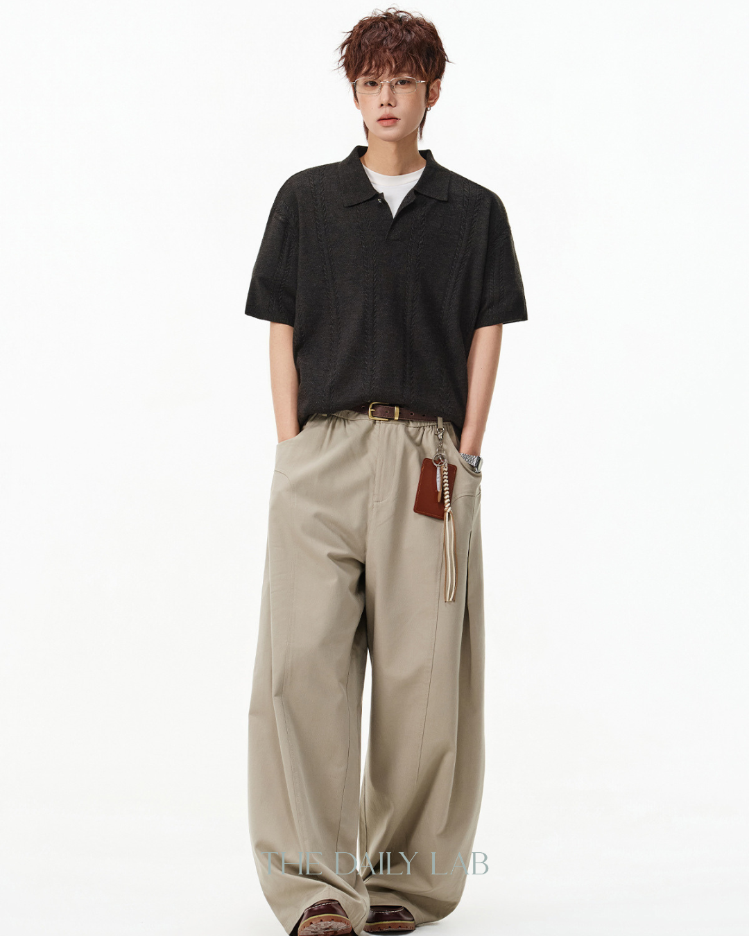 Coast Club Knit Polo in Black