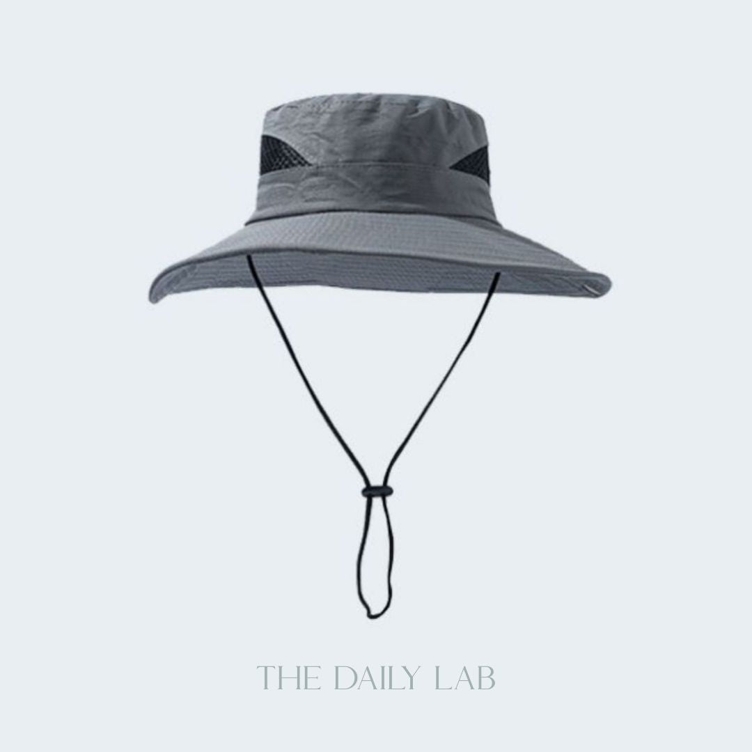 Mesh Bucket Hat in Light Grey (In-Stock)