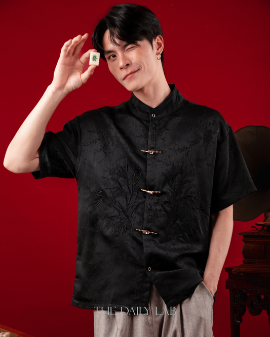 Bamboo Serenity Tang Shirt in Black