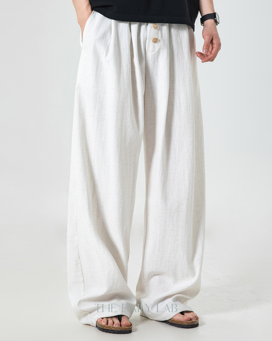 Breeze Drape Trousers in White