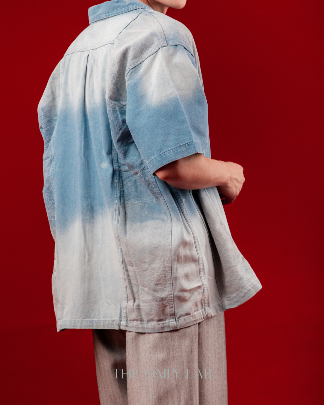 Chinese Style Denim Short Sleeve