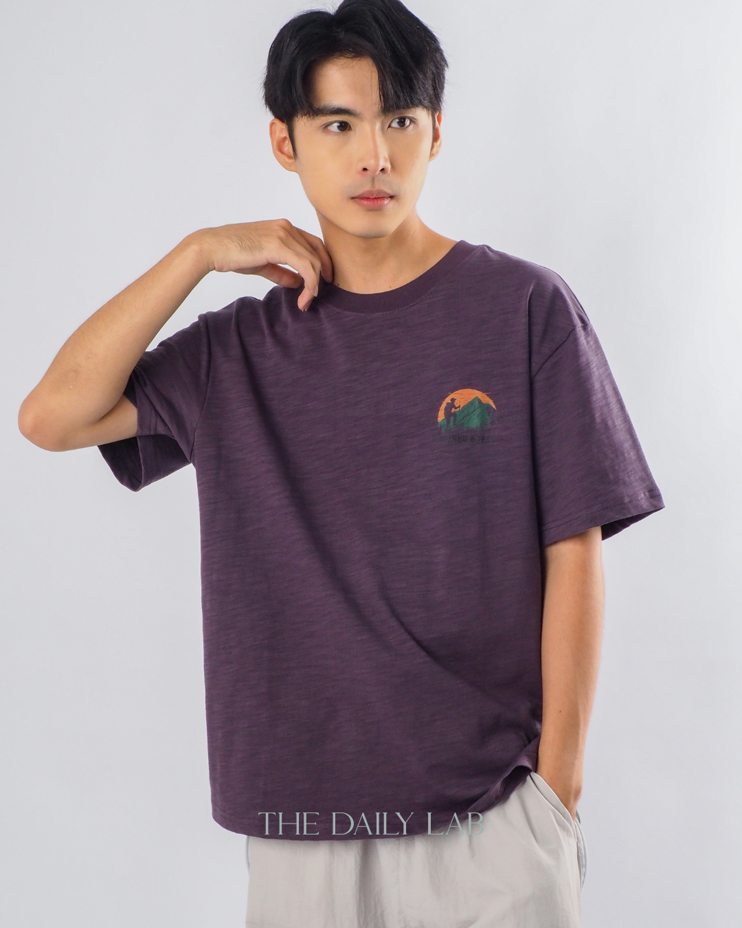 American Style Casual T-Shirt in Purple