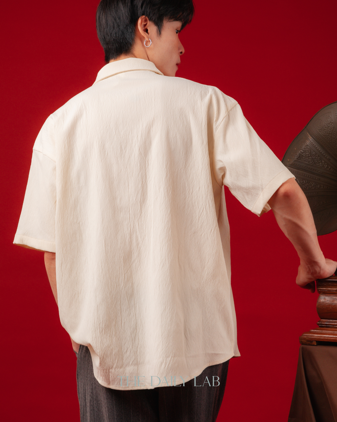 Bamboo Stitch Tang Shirt in Beige