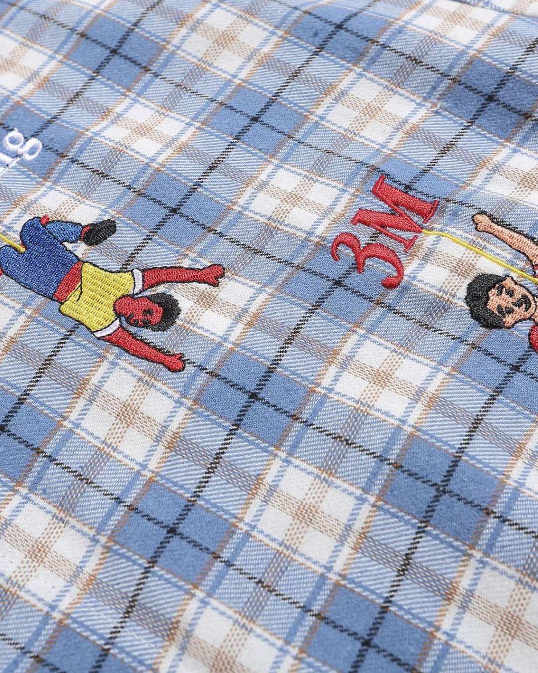 Summer Vintage Plaid Shirt in Blue