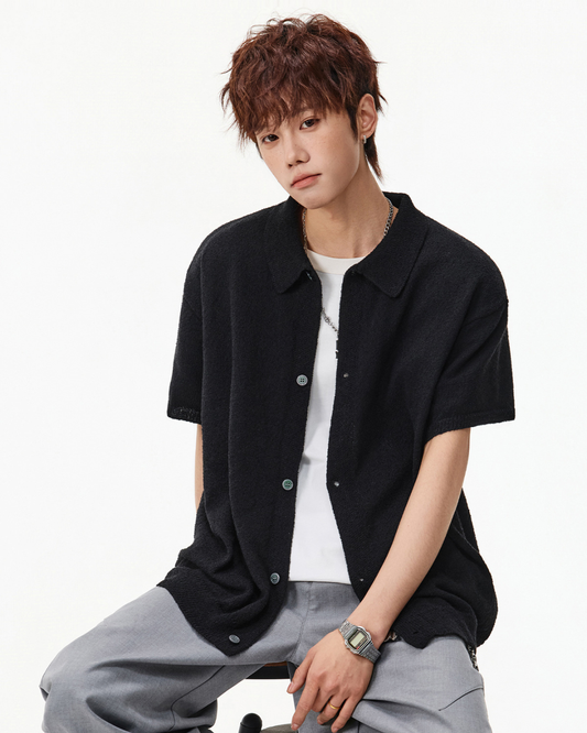 Breeze Knit Shirt in Black
