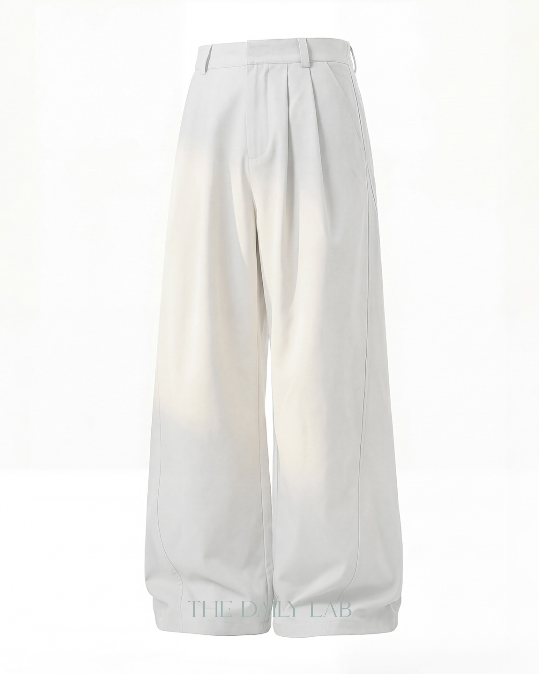 Division Pleat Long Pants in White