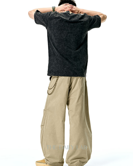 Heritage Drape Cargo Pants in Khaki