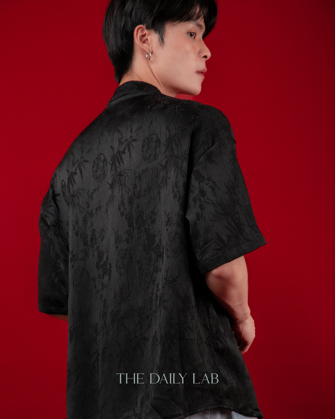 Bamboo Bloom Tang Shirt in Black
