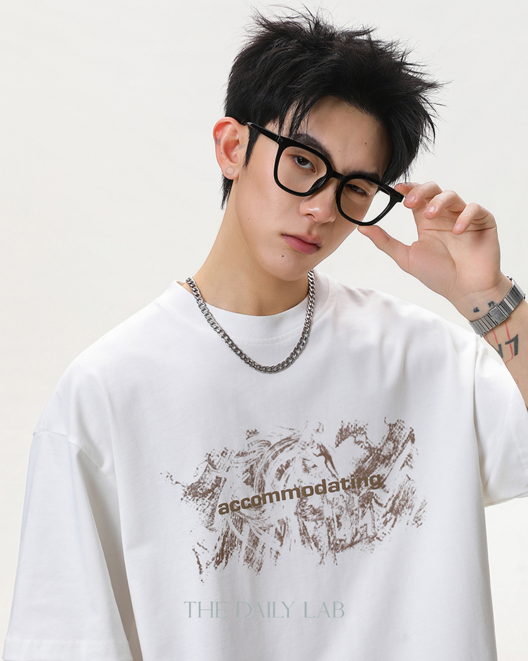 Urban Graffiti Graphic Tee in White