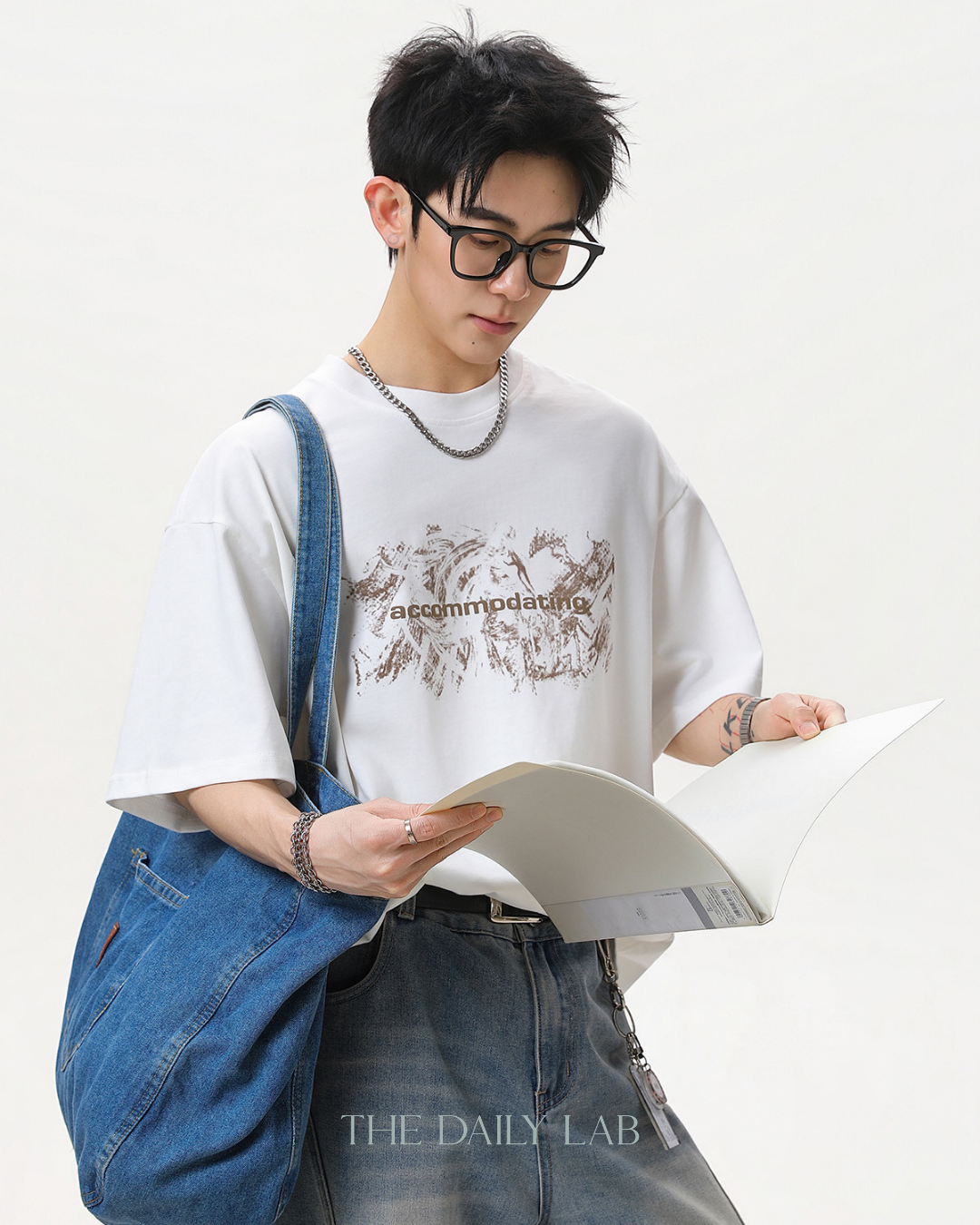 Urban Graffiti Graphic Tee in White