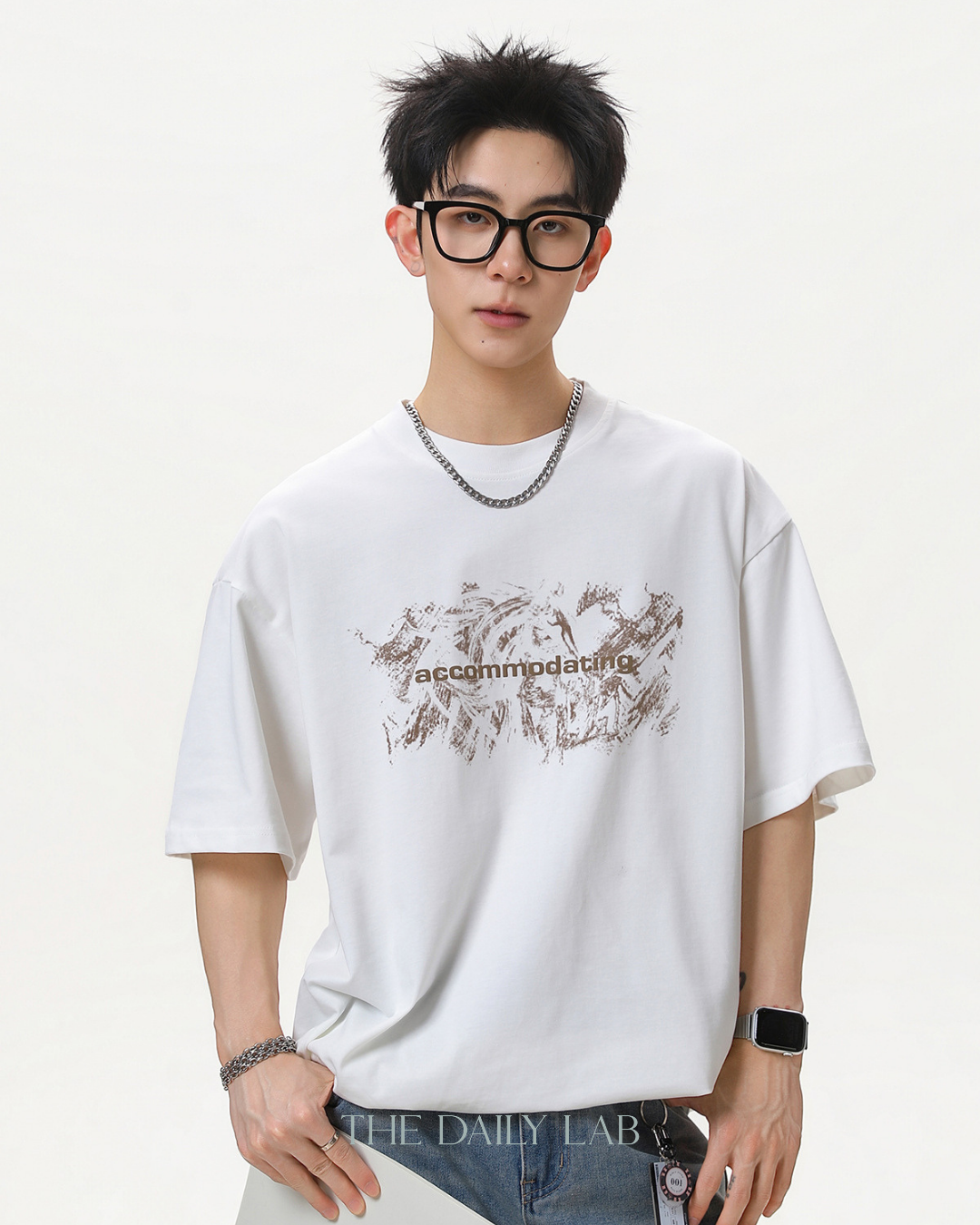 Urban Graffiti Graphic Tee in White