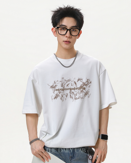 Urban Graffiti Graphic Tee in White