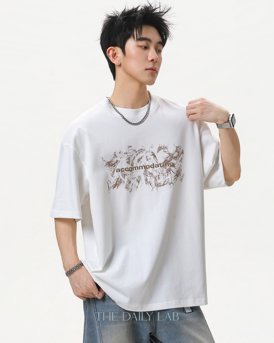 Urban Graffiti Graphic Tee in White