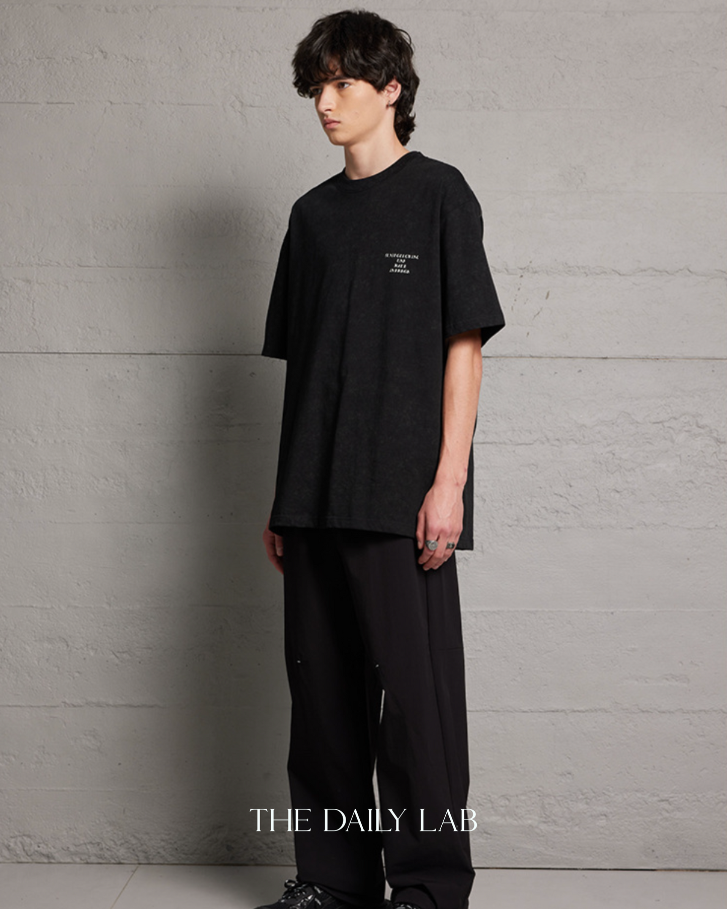 250G Unfollowing Oversized Shirt in Washed Black