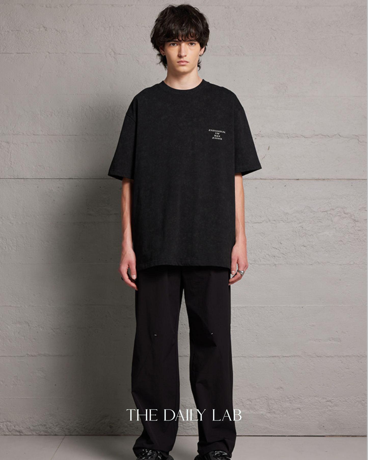 250G Unfollowing Oversized Shirt in Washed Black
