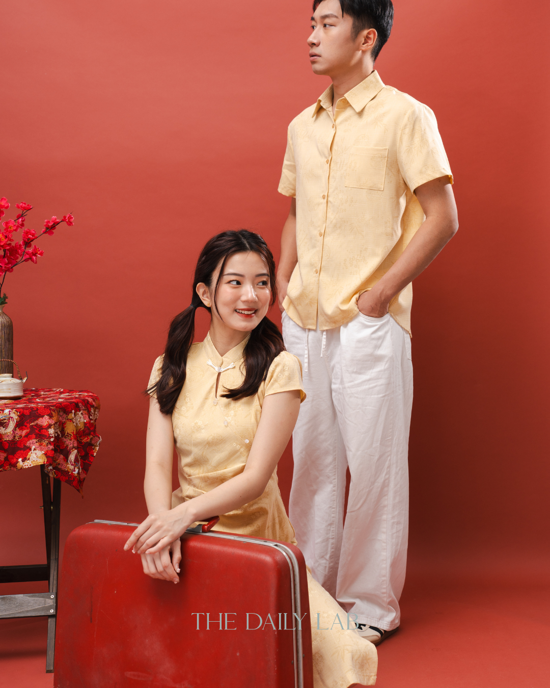 Yellow Collared Button-Up Shirt