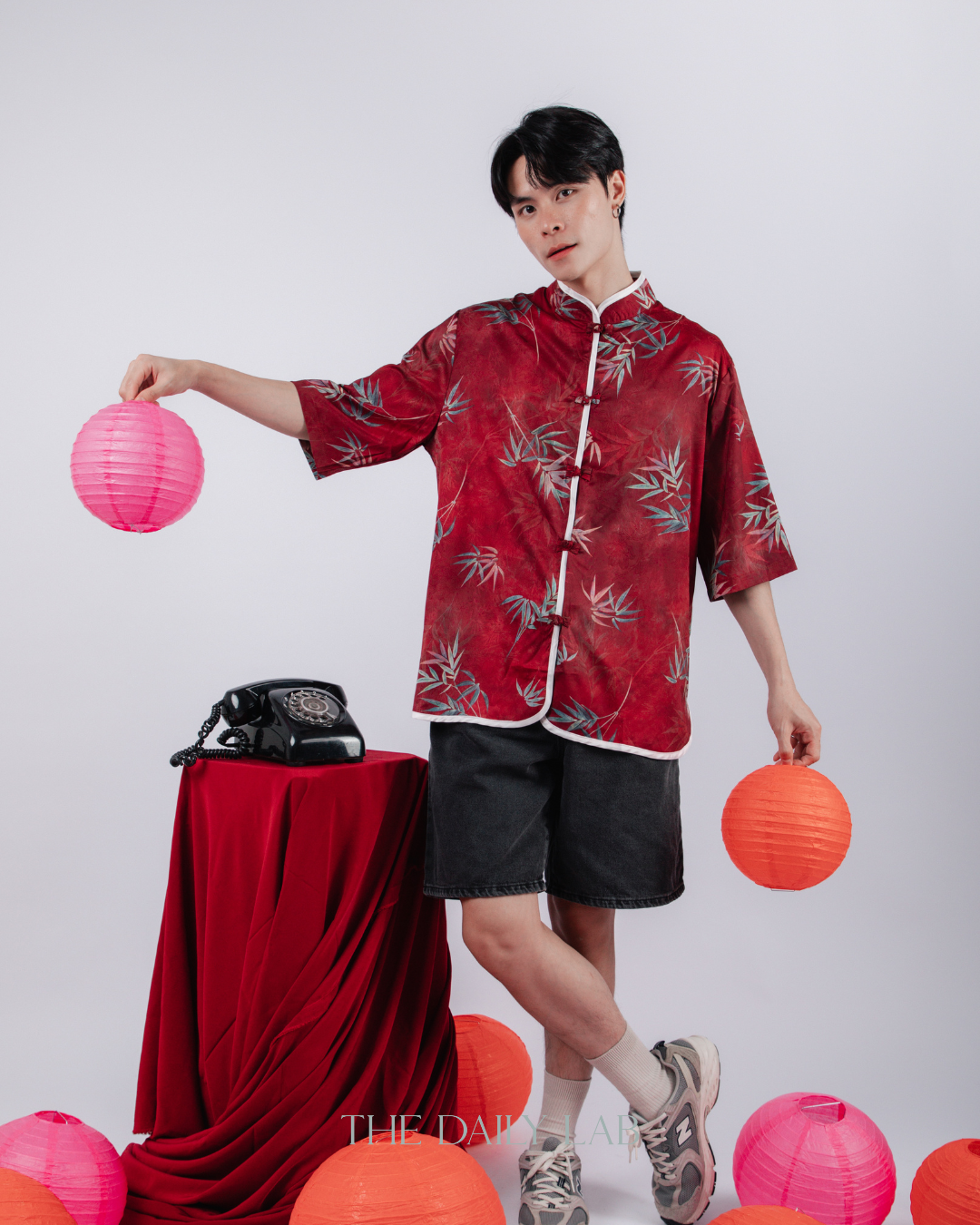 Trendy Ice Silk Tang Top in Red