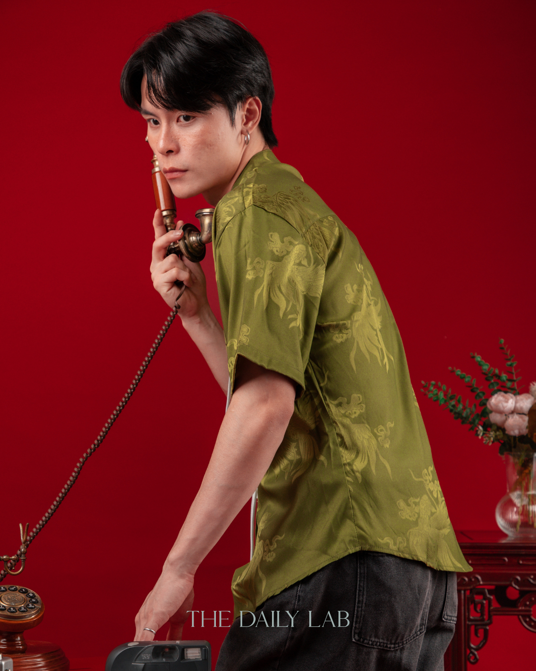 Neon Dragon Tang Shirt in Green