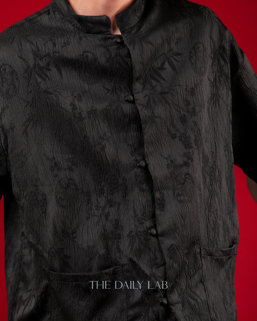 Bamboo Bloom Tang Shirt in Black