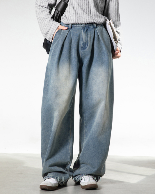 Vintage Structure Straight Denim in Blue