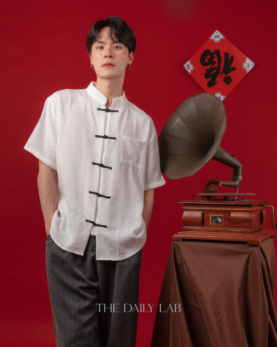 Minimalist Tang Suit Top in White