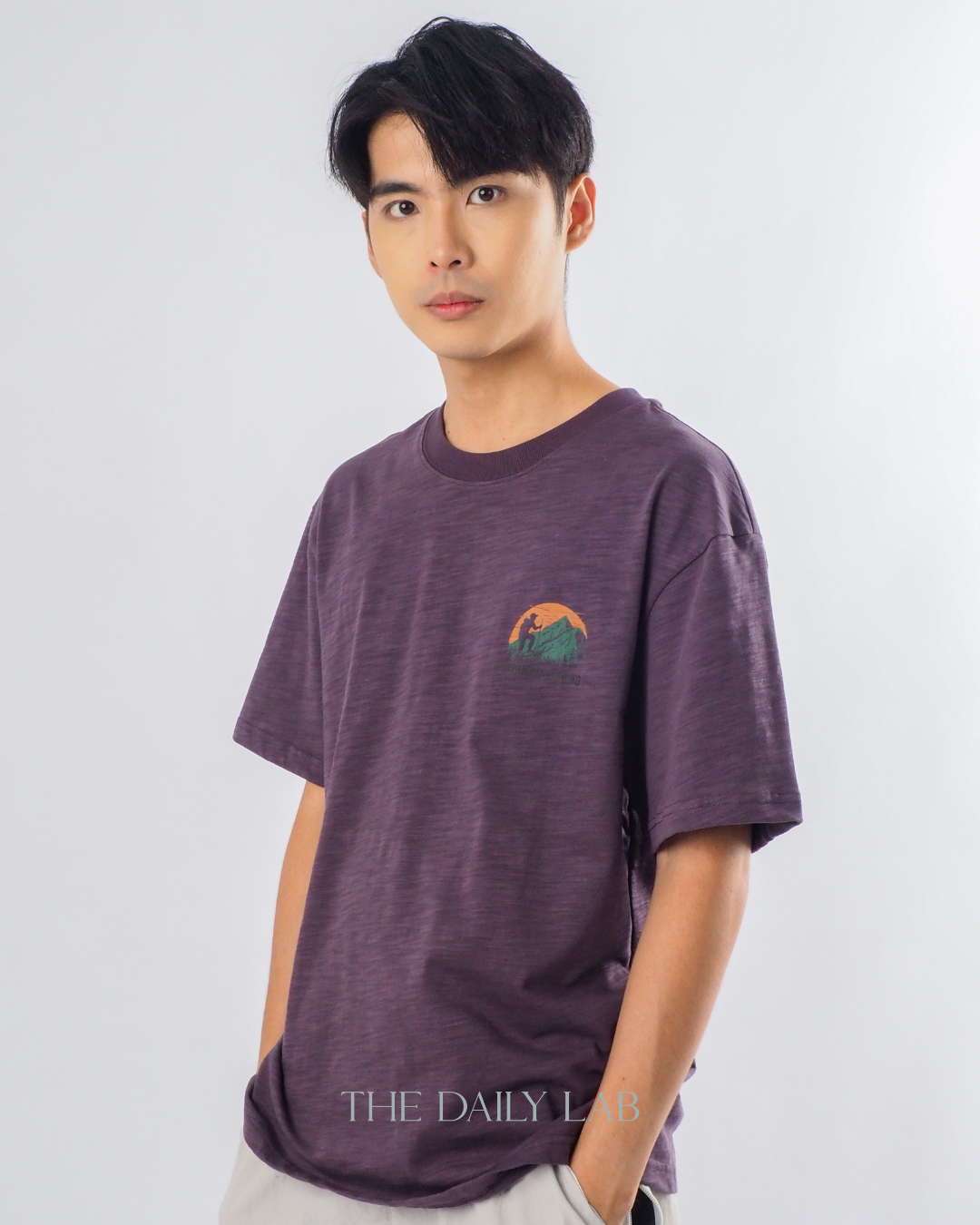 American Style Casual T-Shirt in Purple