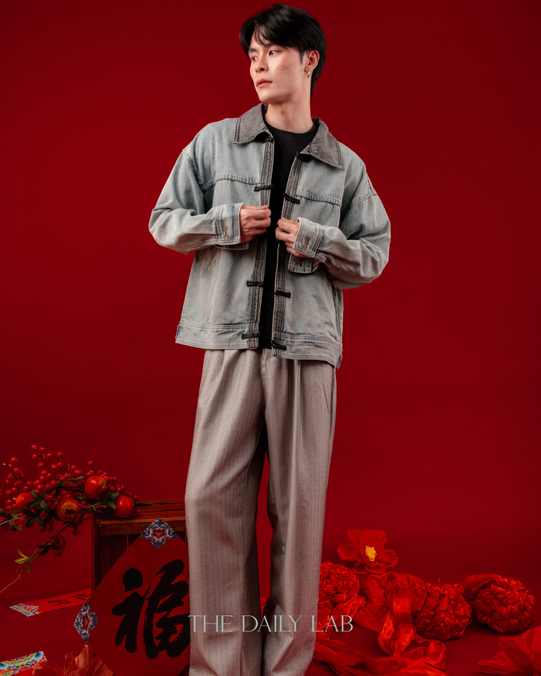 Vintage Chinese Style Denim Outerwear