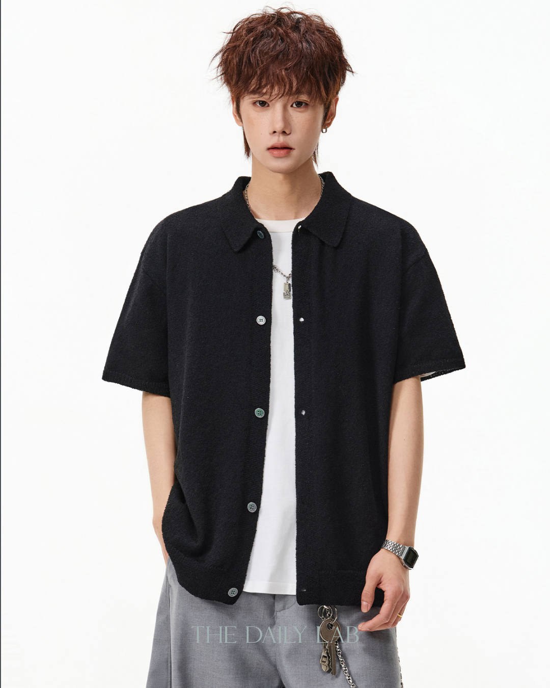 Breeze Knit Shirt in Black