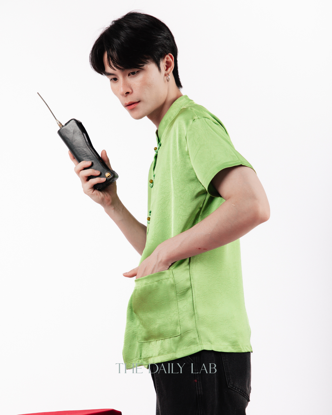 Crimson Knot Tang Shirt  in Green