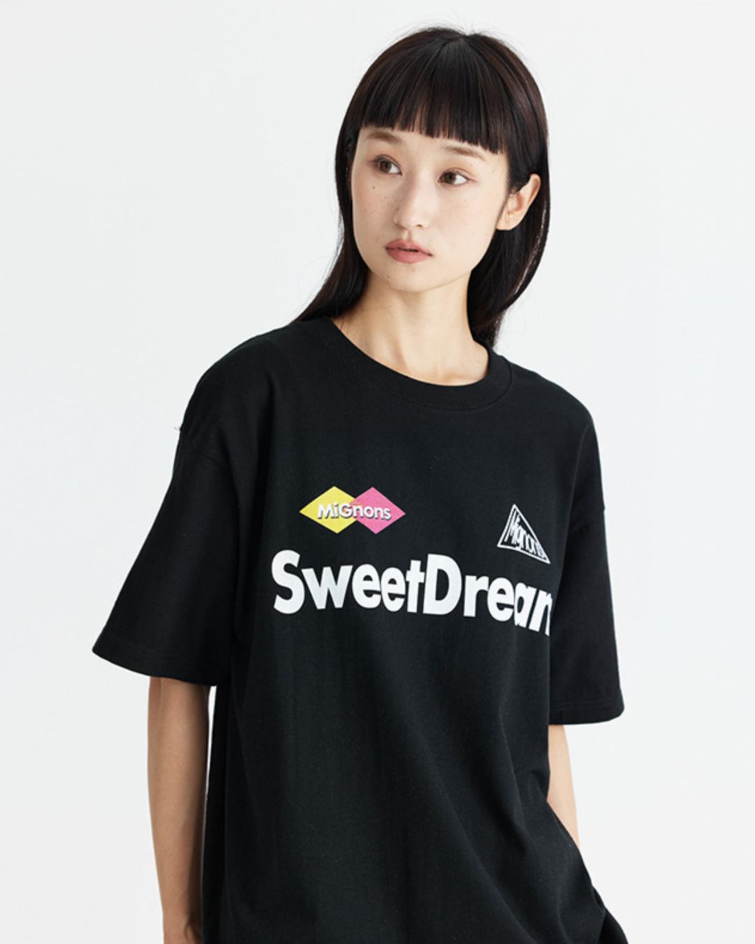 SweetDream Oversized Tee in Black