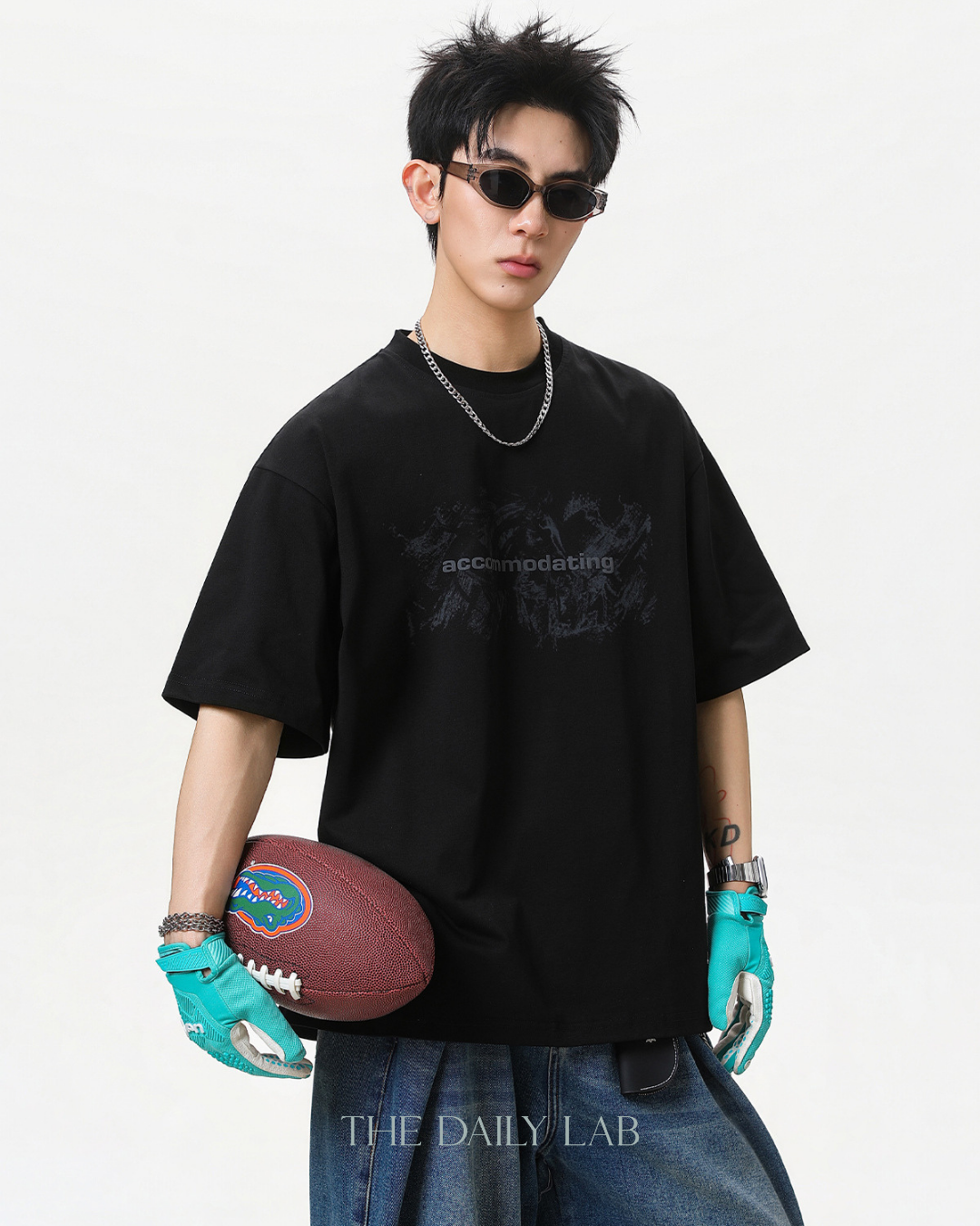Urban Graffiti Graphic Tee in Black
