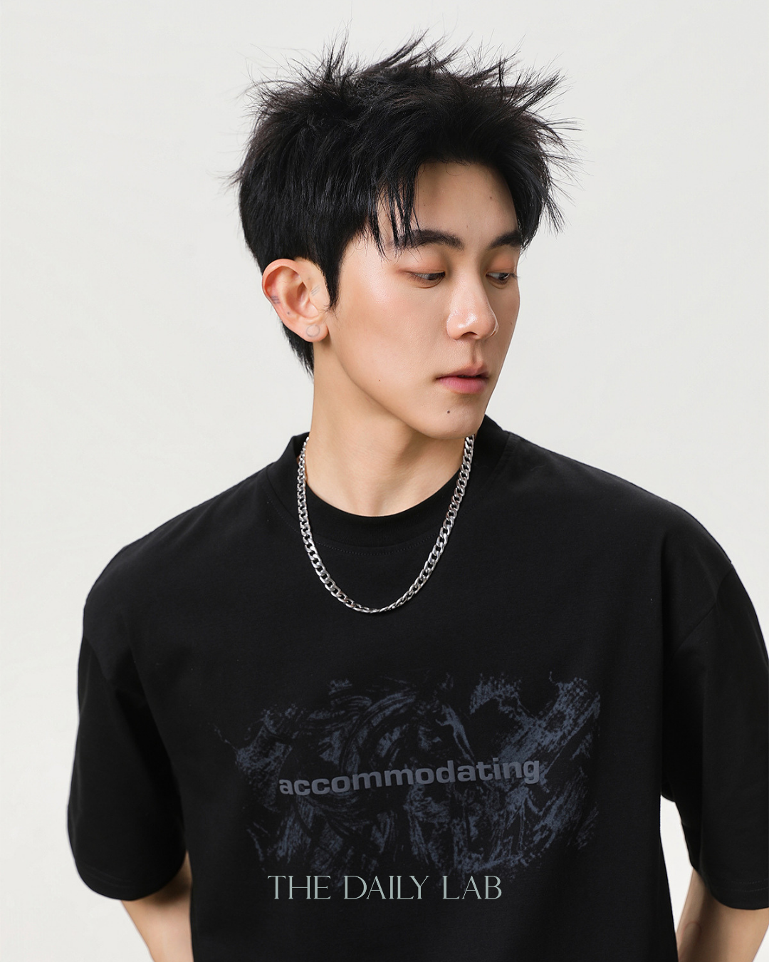 Urban Graffiti Graphic Tee in Black