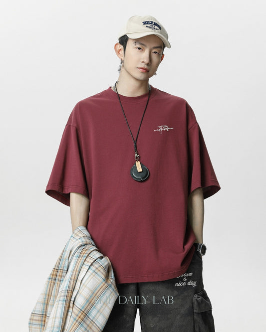 Masterpiece Vintage Cotton Tee in Red