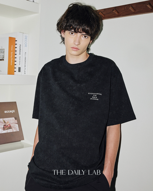 250G Unfollowing Oversized Shirt in Washed Black