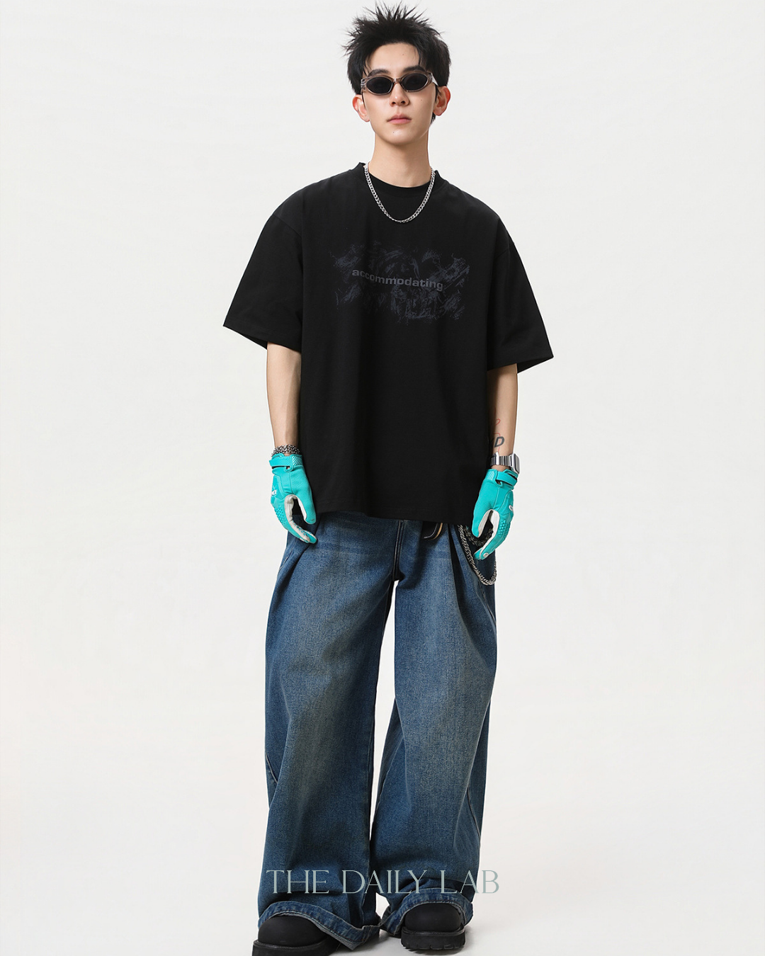 Urban Graffiti Graphic Tee in Black
