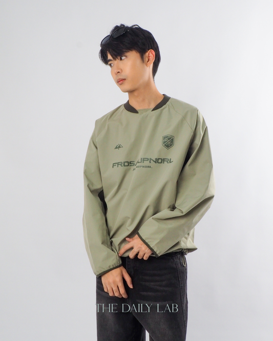 Streetwear Patchwork Hoodie in Green