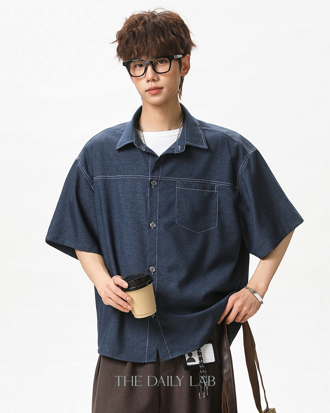 Heritage Stitch Shirt in Dark Blue